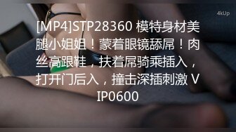 [MP4]STP28360 模特身材美腿小姐姐！蒙着眼镜舔屌！肉丝高跟鞋，扶着屌骑乘插入，打开门后入，撞击深插刺激 VIP0600